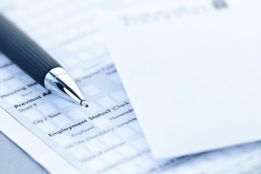 Financial application form clipart