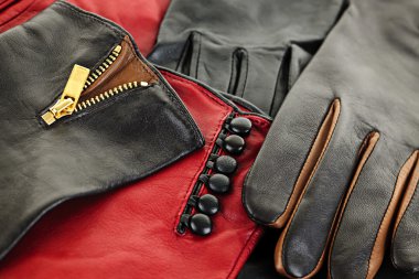 Leather gloves clipart