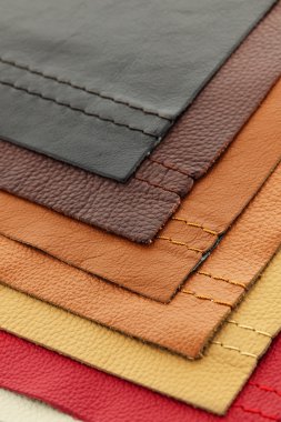 Leather upholstery samples clipart