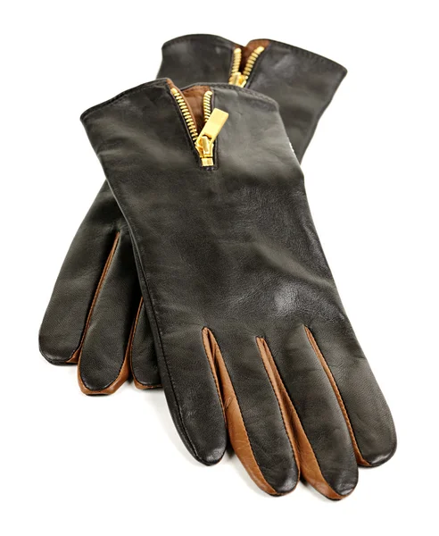 Hnědé kožené rukavice — Stock fotografie