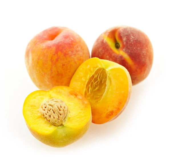 Peaches isolated on white — Stock Photo, Image