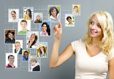 Social networking clipart