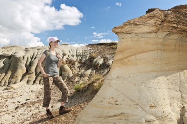 Hiker badlands Alberta, Kanada içinde