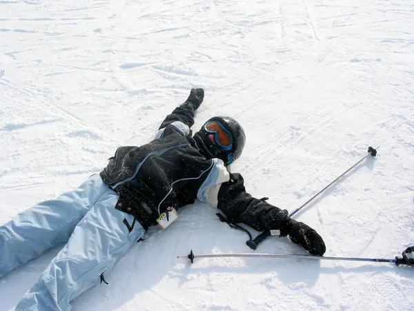 Girl ski winter — Stock Photo, Image