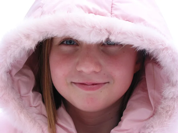 Cutie χειμώνα - πορτρέτο ενός νεαρού κοριτσιού — Φωτογραφία Αρχείου