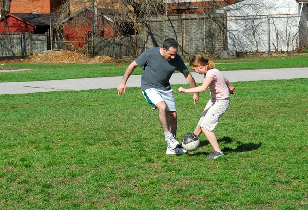 Playing soccer — Stock Photo, Image