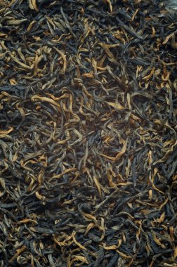 Black tea loose dried tea leaves, texture clipart