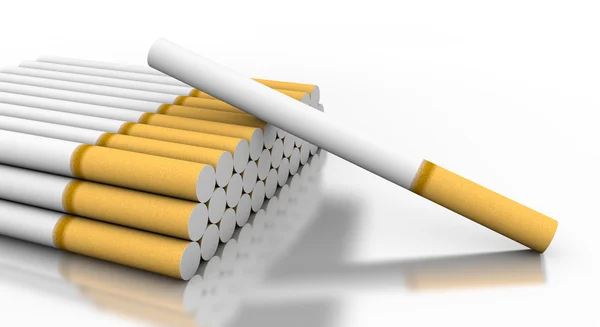 stock image Cigarettes with one fallen