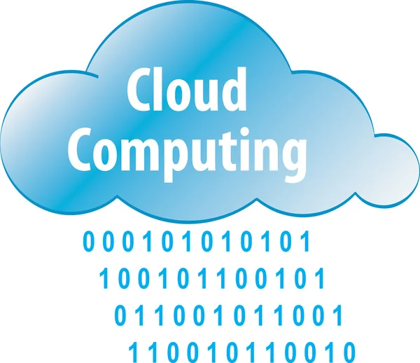 Cloud computing abstracte iilustration — Stok Vektör