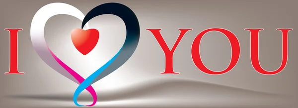 "I love you" card — Stock Vector