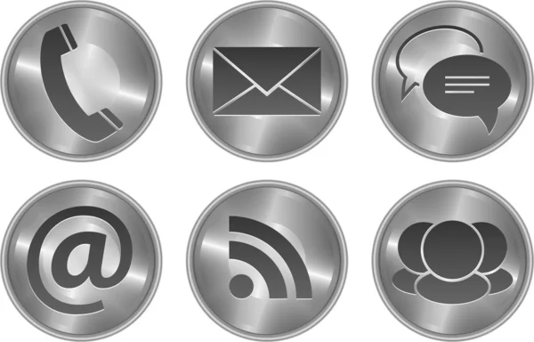 Stylish modern communication icon set — Stock Vector
