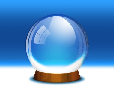 Empty snow globe (crystal sphere) clipart