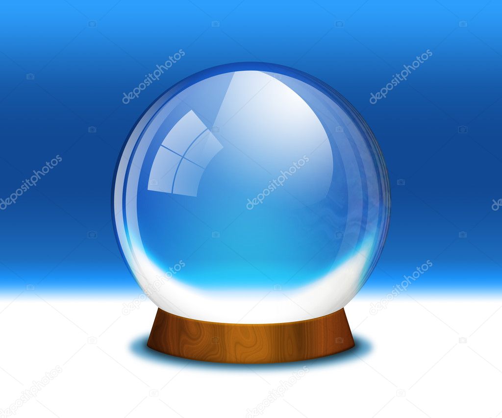 Empty snow globe (crystal sphere)