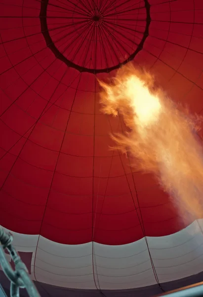 Inside view of a hot air balloon — Stock Photo, Image