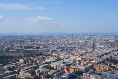 Birdseye view of Saint Petersburg clipart