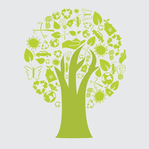 Recycle tree — Stock Vector