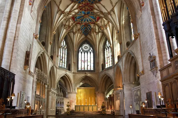 O altar na abadia de Tewkesbury — Fotografia de Stock