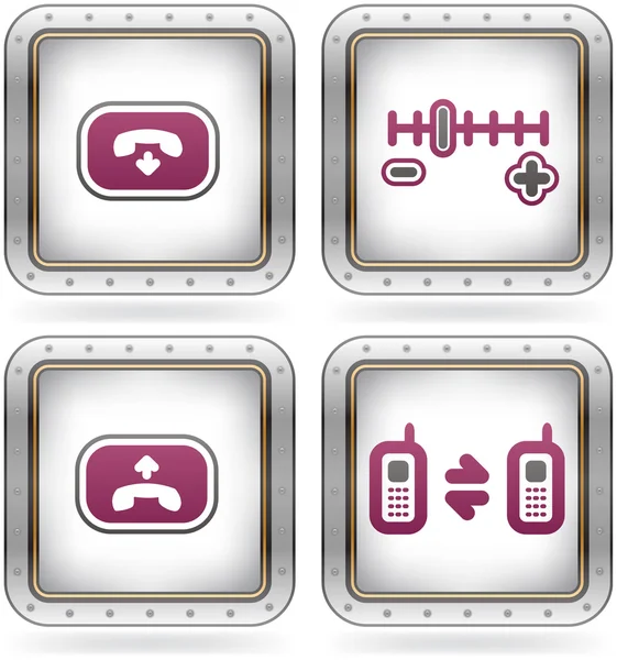 Ícones de telefone de exibição — Vetor de Stock