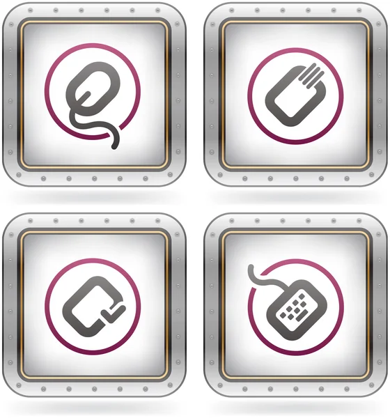 Computer Software and Hardware Icons — Stock Vector