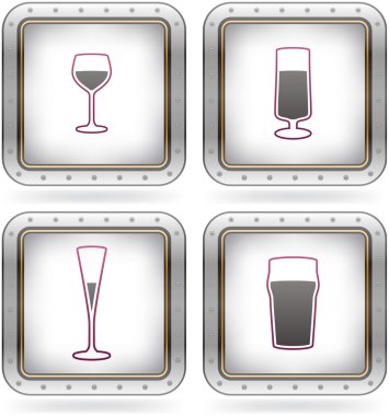 Alcohol glasses clipart