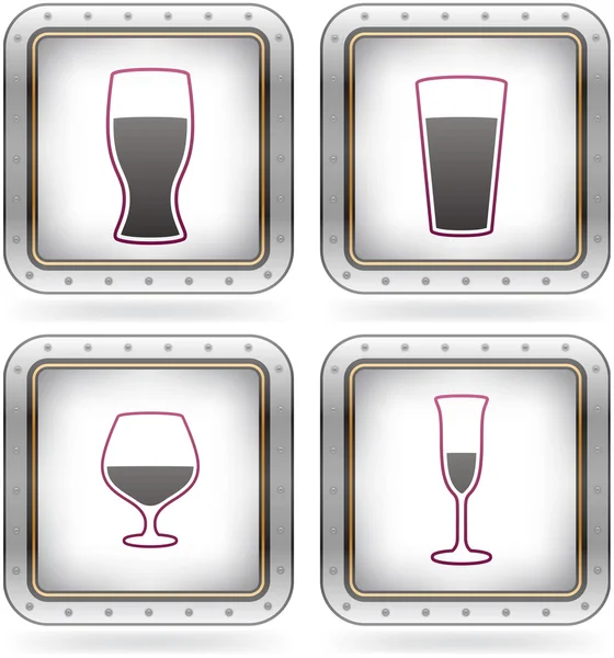 Vasos de alcohol — Archivo Imágenes Vectoriales