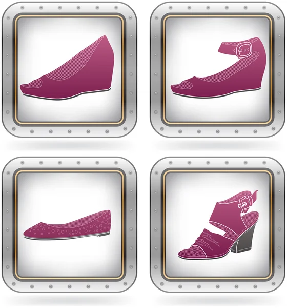 Sapatos femininos — Vetor de Stock