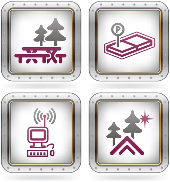 Camping Icons — Stock Vector