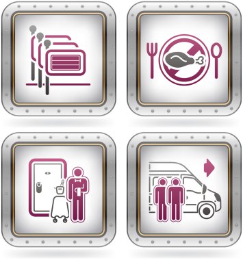 Hotel Related Icons clipart