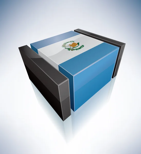 3d Flagge von Guatemala — Stockvektor