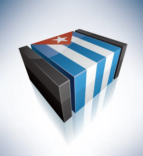 3d Flagge von kuba — Stockvektor