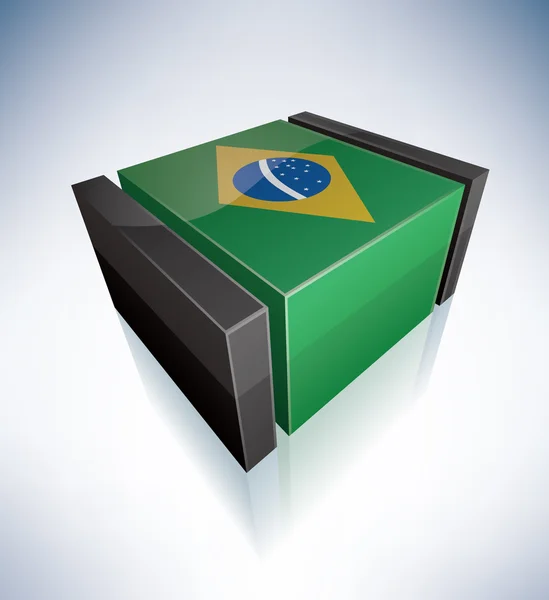 Pavillon 3D du Brésil — Image vectorielle