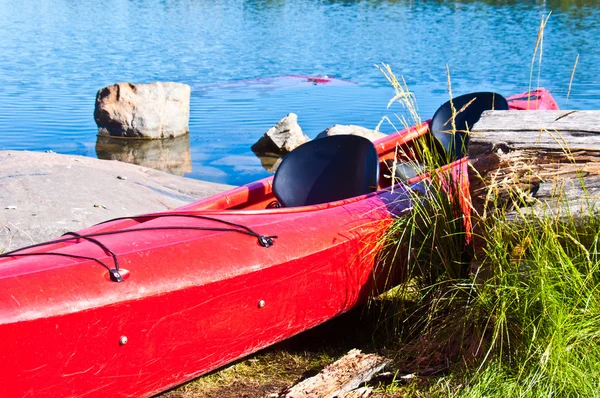 Colorful canoes — стокове фото