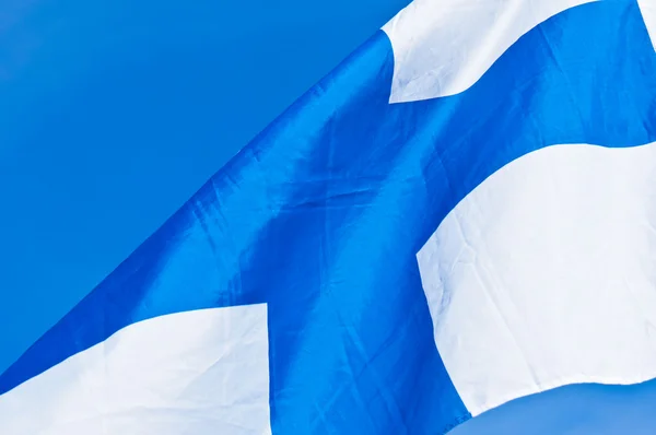 Финский флаг — стоковое фото
