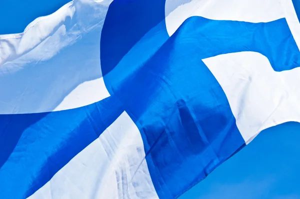 Finska flaggan — Stockfoto