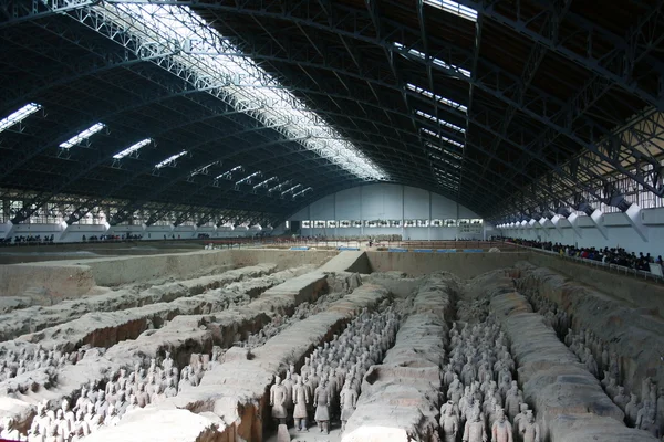 Terracotta leger Xian / Xi Rechtenvrije Stockafbeeldingen