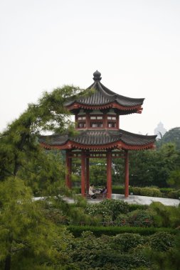 Wild Goose Pagoda in downtown Xi'an, China - Exteriors clipart