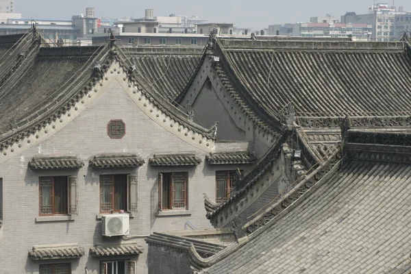 Downtown of Xian, overlooking the rooftops — Stock Photo, Image