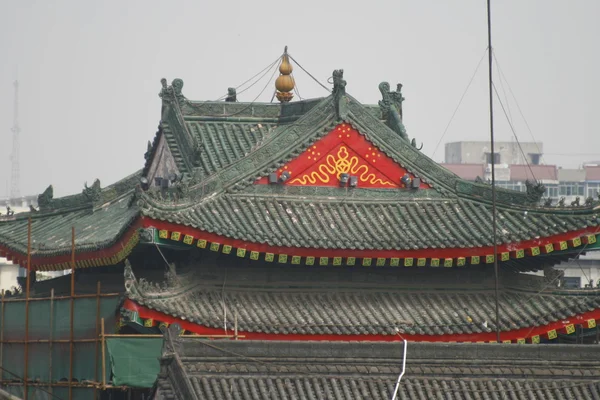 Centrum av xian, med utsikt över hustaken — Stockfoto