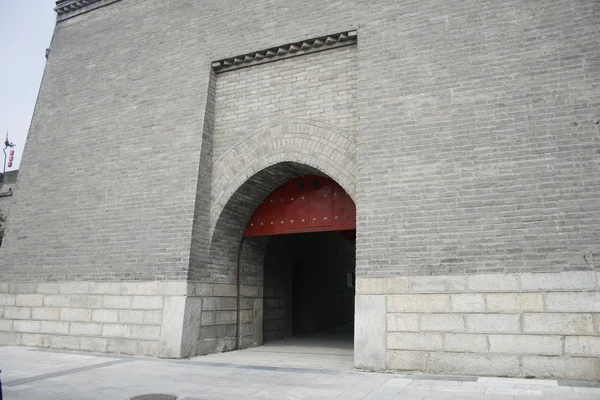 Centro de Xian, Drawbridge e muralhas — Fotografia de Stock