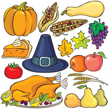 Thanksgiving Day Icon Set clipart