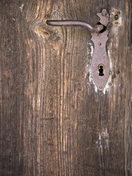 Maçaneta da porta e madeira — Fotografia de Stock