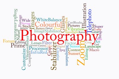 Photography text cloud clipart