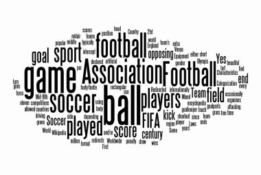 Football text clouds clipart