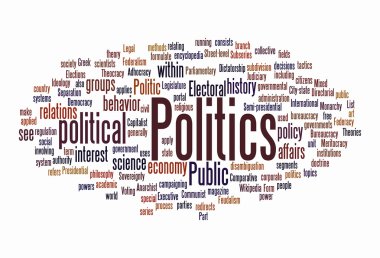 Politic text cloud clipart