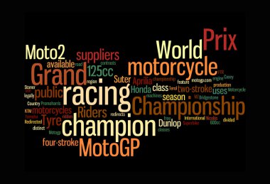 Motogp color text clouds clipart