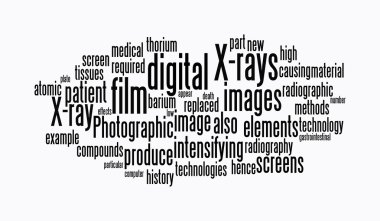 Xray text clouds clipart