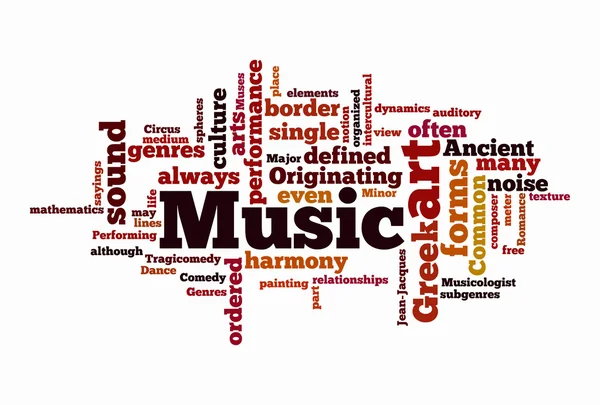 Music text clouds — Stock Photo, Image
