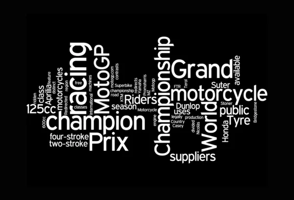 stock image Motogp text clouds