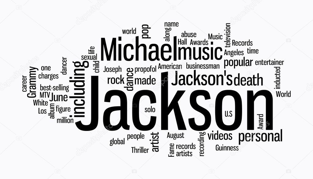 Michael jackson word clouds