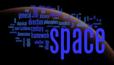 Space word clouds clipart